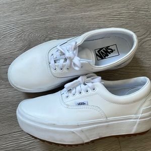 White woman’s Vans platform